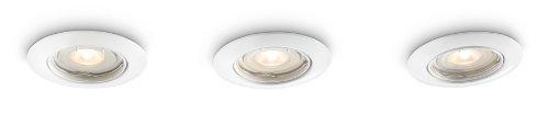 Philips Nash - Foco de pared LED, 3 x 50 W, 220 V, color blanco