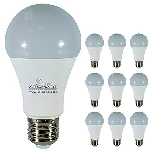Pack 10x Bombilla LED E27 A60 15W. Color Blanco Neutro (4500K)