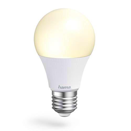 Hama | Bombilla inteligente LED WiFi, color blanco control voz Alexa y Google Home