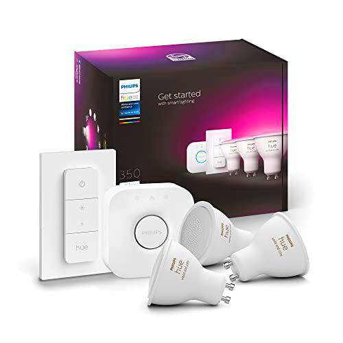 Philips Tono - Starterkit 3xGU10 &amp; Bridge - Blanco y Ambiente Color