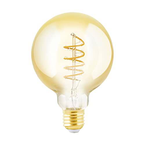 EGLO LED E27 regulable, LED espiral Globo, bombilla vintage ámbar para iluminación