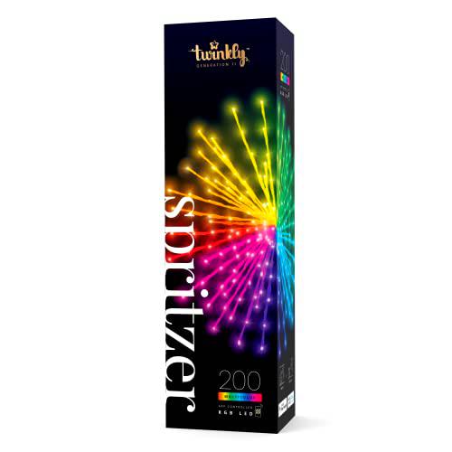 Twinkly Spritzer - Decoración de Luces LED Controlada por la Aplicación con 200 LEDs RGB (16 Millones de Colores)