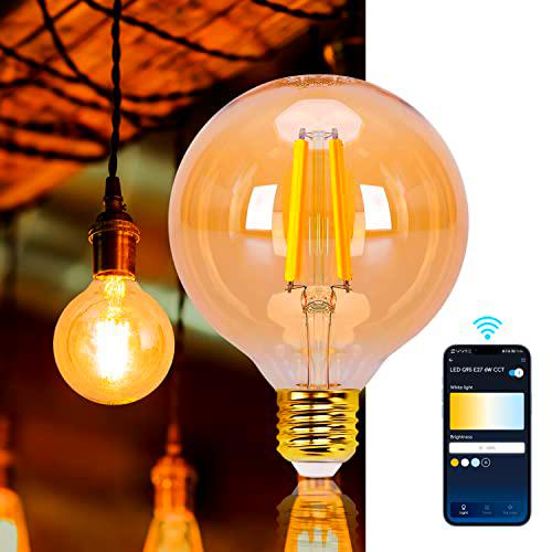 Aigostar Bombilla LED inteligente. Bombilla Alexa LED vintage