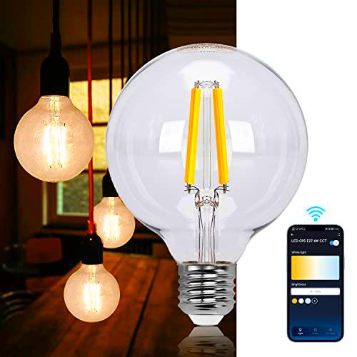 Aigostar Bombilla LED inteligente. Bombilla Alexa LED vintage