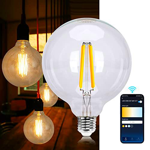 Aigostar Bombilla LED inteligente. Bombilla Alexa LED vintage
