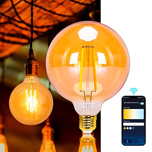 Aigostar Bombilla LED inteligente. Bombilla Alexa LED vintage