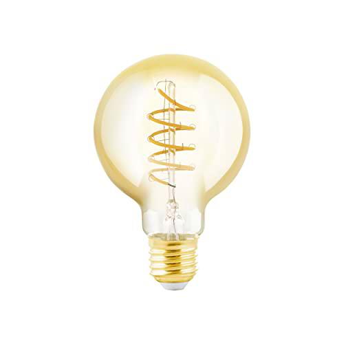 EGLO LED E27 regulable, LED espiral Globo, bombilla vintage ámbar para iluminación