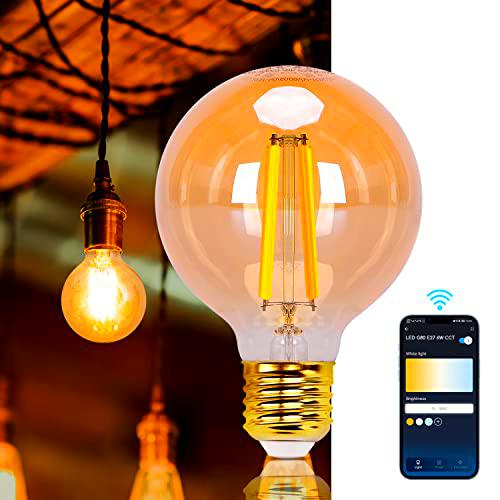 Aigostar Bombilla LED inteligente. Bombilla Alexa LED vintage