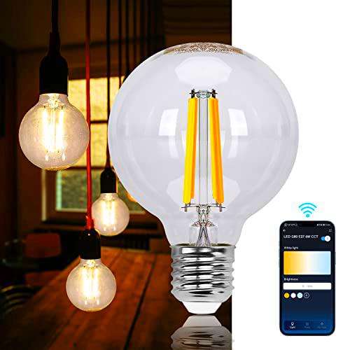 Aigostar Bombilla LED inteligente. Bombilla Alexa LED vintage