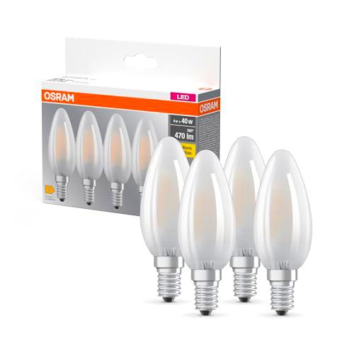 OSRAM LED BASE B40, paquete de 4 bombillas, reemplaza bombillas incandescentes tradicionales de 40W