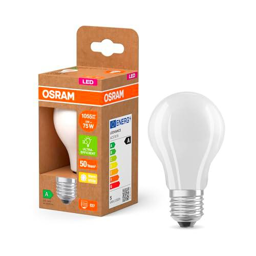 OSRAM Lámpara LED LED Superstar Classic A 75 con forma de bombilla clásica de vidrio esmerilado