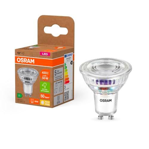 OSRAM Energy Class PAR16 con 2,5 W, 450 lm, blanco cálido (2700 K) de vidrio transparente sin plomo con casquillo GU10 en A