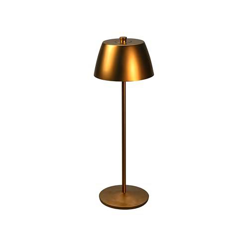 Konstsmide Lámpara de mesa LED Éze | cobre mate | interior y exterior | inalámbrica | 11 x 32 x 11 cm | 7840-901