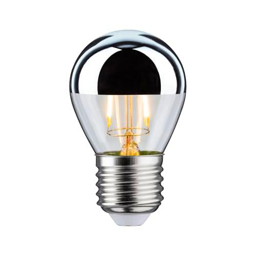 Paulmann 28664 lámpara LED filamento gota 2,6 vatios bombilla cúpula espejo plata 2700 K blanco cálido E27