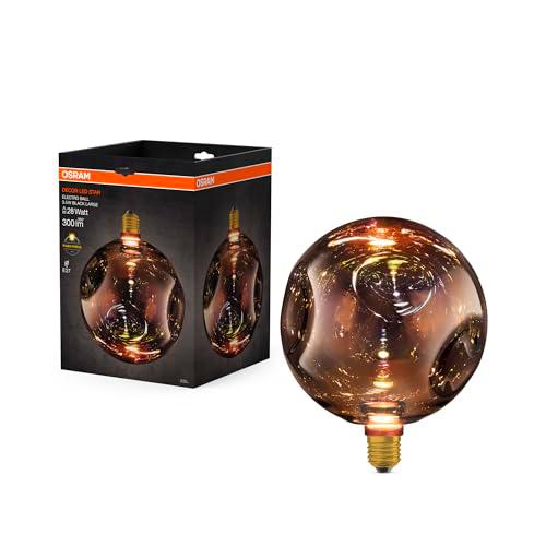 OSRAM DECOR FLAT LED Glaslampe Elektro Retro, Groß Ø200mm