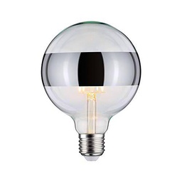Paulmann 28681 lámpara LED filamento G125 6 vatios Bombilla Espejo anular Plata 2700 K Blanco cálido Regulable E27