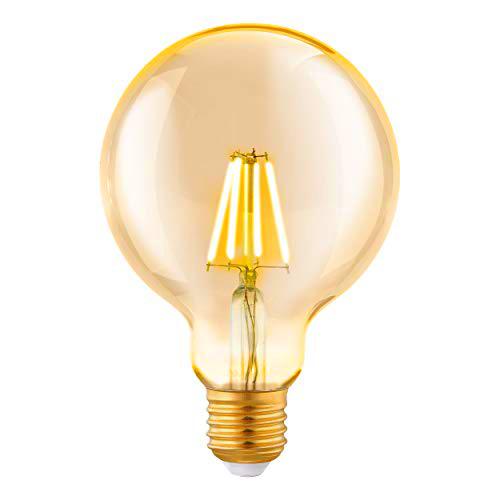 EGLO LED E27 Bombilla LED, bombilla vintage Ámbar, luz LED retro
