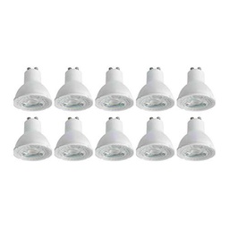 Megaman GU10 Regulable 4.5 Watt, 2800K Temperatura De Color Bombilla LED De 10 Piezas