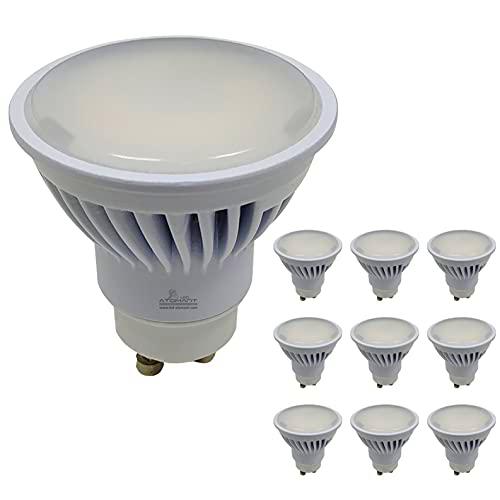 Pack 10x GU10 LED 8,5w Potentísima. Color Blanco Frio (6500K)